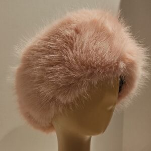 Elegant Plush Warm Gorgeous Pink Winter Faux Fur Headband NWT